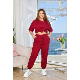 Костюм жіночий 5152 red р.50-56 "BONJOUR" недорого оптом від прямого постачальника