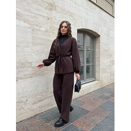 Костюм жіночий теплий 5168 brown р.42-48 "BONJOUR" недорого оптом від прямого постачальника