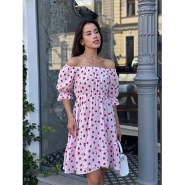 Сукня літня жіноча 2467 pink р.42-48 "BONJOUR" недорого оптом від прямого постачальника