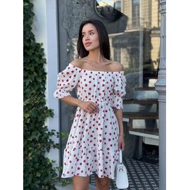 Сукня літня жіноча 2467 white р.42-48 "BONJOUR" недорого оптом від прямого постачальника