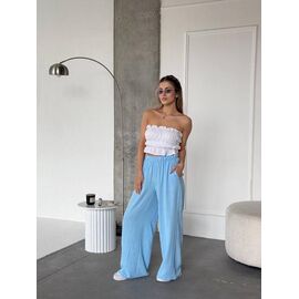 Жіночі штани 3104 l.blue р.42-52 "BONJOUR" недорого оптом від прямого постачальника