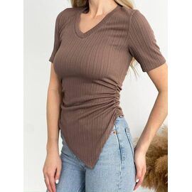 футболка жіноча 5146 brown р.42-48 "BONJOUR" недорого оптом від прямого постачальника