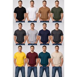 Фотография Футболка мужская 1233 brown р.M-3XL "Madoka" недорого оптом от прямого поставщика