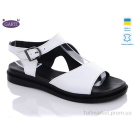 Фотография Босоножки женские летние Лето 138 белый кожа (6 пар р.36-40) "Garti" недорого оптом от прямого поставщика