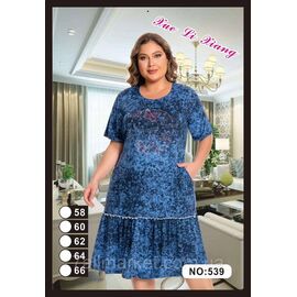 Плаття жіноче домашнє батал р-ри 58-66 "FLOWER" купити недорого від прямого постачальника