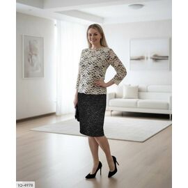 Тепла, стильна, з ніжним малюнком на меху р.48;50;52 "LANA" купити недорого від прямого постачальника