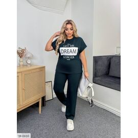 Жіночий костюм кофта з брюками на різанику великі розміри р.46-48;50-52;54-56;58-60;62-64 "VLADA" купити недорого від прямого постачальника