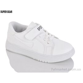 Кросівки дитячі модні Весна/осінь 02-329 white (6 пар р.31-36) "Super Gear" недорого оптом від прямого постачальника