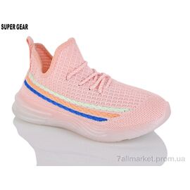 Кросівки дитячі модні Літо 02-81A pink (12 пар р.32-37) "Super Gear" недорого оптом від прямого постачальника