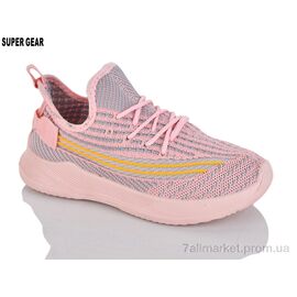 Кросівки дитячі модні Літо 02-1378 pink (12 пар р.31-36) "Super Gear" недорого оптом від прямого постачальника