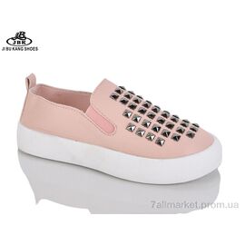 Сліпони дитячі без шнурків Весна/осінь 03-728 pink (6 пар р.32-37) "Jibukang" недорого оптом від прямого постачальника