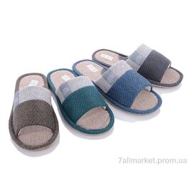 Фотография Тапки мужские домашние Весна/осень M603 mix (12 пар р.41-46) "Alex" недорого оптом от прямого поставщика