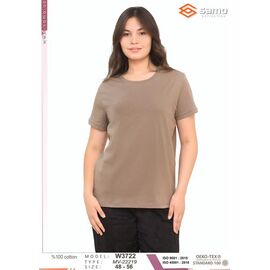 футболка жіноча W3722 beige р.48-56 "Samo" недорого оптом від прямого постачальника
