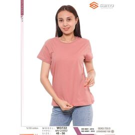 футболка жіноча W3722 d.pink р.48-56 "Samo" недорого оптом від прямого постачальника