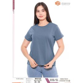 футболка жіноча W3722-1 l.blue р.48-56 "Samo" недорого оптом від прямого постачальника