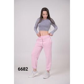 Штани спортивні жіночі 6682 pink р.42-48 "LOOK" недорого оптом від прямого постачальника