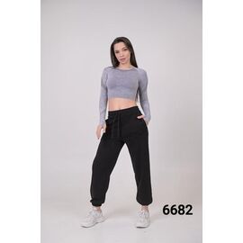 Штани спортивні жіночі 6682 black р.42-48 "LOOK" недорого оптом від прямого постачальника