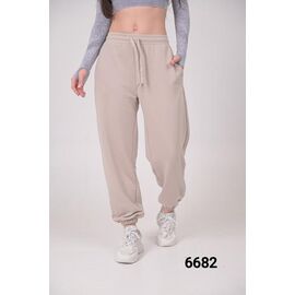 Штани спортивні жіночі 6682 beige р.42-48 "LOOK" недорого оптом від прямого постачальника