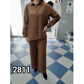 Костюм жіночий 2811 brown р.42-48 "LOOK" недорого оптом від прямого постачальника