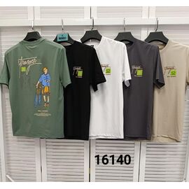 Фотография Футболка мужская 16140 green р.48-54 "LOOK" недорого оптом от прямого поставщика