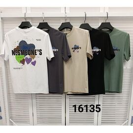 Фотография Футболка мужская 16135 white р.48-54 "LOOK" недорого оптом от прямого поставщика