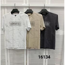 Фотография Футболка мужская 16134 beige р.48-54 "LOOK" недорого оптом от прямого поставщика