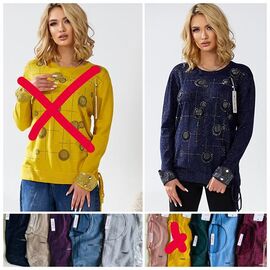 Фотография Свитер женский LL471 mix р.54 "Lola" недорого оптом от прямого поставщика