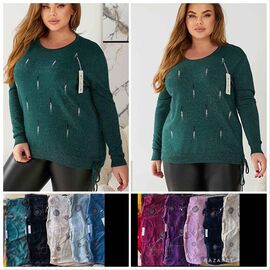 Фотография Свитер женский LL473 mix р.54-56 "Lola" недорого оптом от прямого поставщика