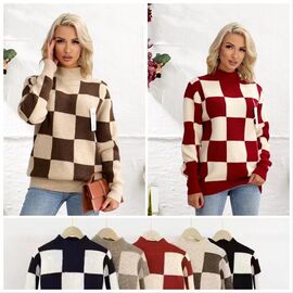 Фотография Свитер женский LL489 mix р.48-50 "Lola" недорого оптом от прямого поставщика