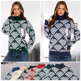 Фотография Свитер женский LL490 mix р.50 "Lola" недорого оптом от прямого поставщика