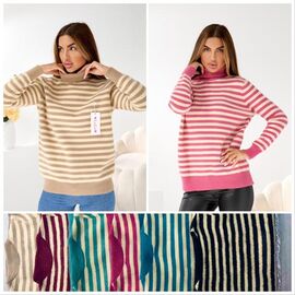 Фотография Свитер женский LL494 mix р.48-52 "Lola" недорого оптом от прямого поставщика