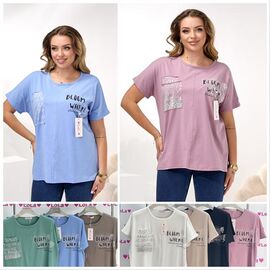 футболка жіноча LL498 mix р.50-52 "Lola" недорого оптом від прямого постачальника