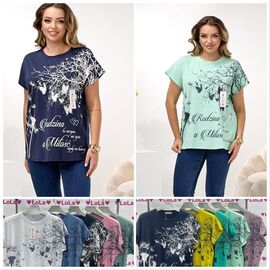 футболка жіноча LL499 mix р.50-52 "Lola" недорого оптом від прямого постачальника