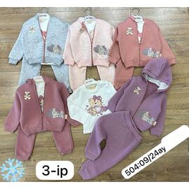 Фотография Костюм детский спортивный тёплый на девочку 504 purple р.0.9-2 "BURATINO" недорого оптом от прямого поставщика