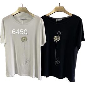 футболка жіноча 6450 black р.40-48 "P.HEY" недорого оптом від прямого постачальника