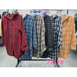 Сорочка жіноча 7757-1 orange р.3XL-6XL "P.HEY" недорого оптом від прямого постачальника