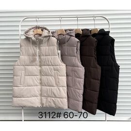 Жилетка жіноча 3112 d.beige р.60-70 "Yafeier" недорого оптом від прямого постачальника