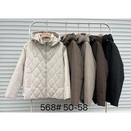 Куртка жіноча демісезонна 568 brown р.50-58 "Yafeier" недорого оптом від прямого постачальника