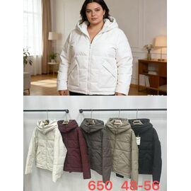 Куртка жіноча демісезонна 650 black р.48-56 "Yafeier" недорого оптом від прямого постачальника