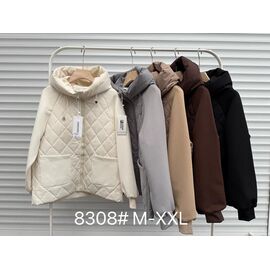 Куртка жіноча демісезонна 8308 brown р.M-2XL "Yafeier" недорого оптом від прямого постачальника
