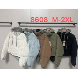 Куртка жіноча демісезонна 8608 white р.M-2XL "Yafeier" недорого оптом від прямого постачальника