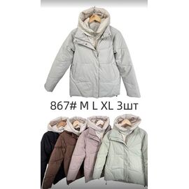 Куртка жіноча демісезонна 867 beige р.M-XL "Yafeier" недорого оптом від прямого постачальника