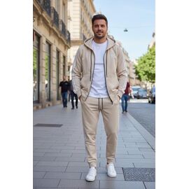 Фотография Костюм спортивный мужской DL670 beige р.46-54 "Delviago" недорого оптом от прямого поставщика