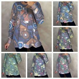 Светр жіночий 25211 pink-green р.48-54 "Elena&Vika" недорого оптом від прямого постачальника