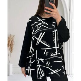 Светр жіночий 27077 black р.52-56 "Elena&Vika" недорого оптом від прямого постачальника