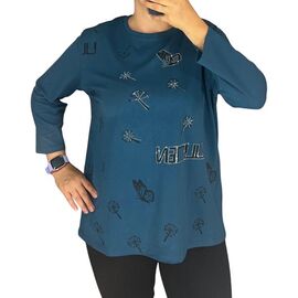 Светр жіночий 27086 navy р.52-56 "Elena&Vika" недорого оптом від прямого постачальника