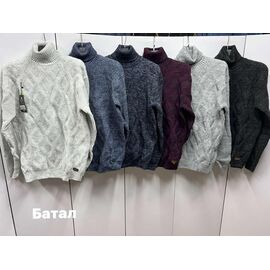 Фотография Свитер мужской NV1041 l.grey р.3XL-5XL "Navas" недорого оптом от прямого поставщика