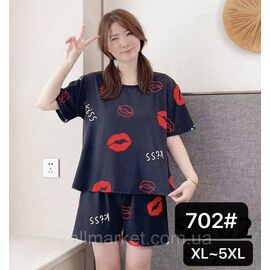 Піжама жіноча футболка-шорти р-ри 50-58 "FLOWER" купити недорого від прямого постачальника