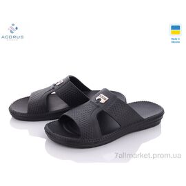 Фотография Шлепки мужские пляжные Лето 137 чорний (8 пар р.40-46) "Acorus" недорого оптом от прямого поставщика