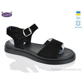 Фотография Босоножки женские летние Лето 2514 чорний замш (6 пар р.36-40) "Garti" недорого оптом от прямого поставщика